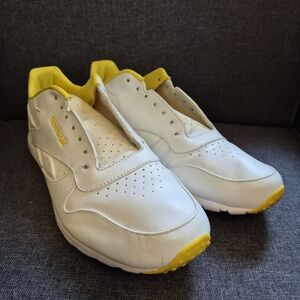 Reebok White and Yellow Sneakers